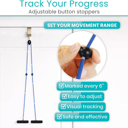 Shoulder Pulley for Physical Therapy Rotator Cuff Rehab Door Exercise