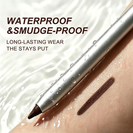 2PCS Waterproof Gel Eyeliner Pencils with Sharpener, Smudge-Proof, Long-Lasting, 4 Colors
