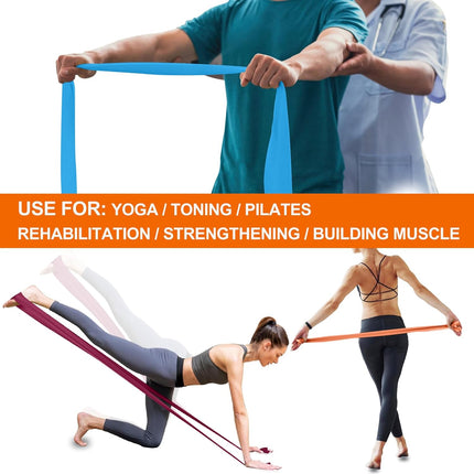 Professional Long Non-Latex Resistance Bands for Yoga, Pilates and Rehab
