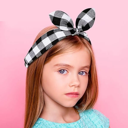 2PCS Christmas Plaid Headbands – Knotted Vintage Holiday Hair Accessories