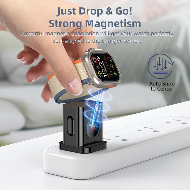 Apple Watch & iPhone Charger, 20W PD, 3-in-1 Fast Charge, Magnetic Wireless