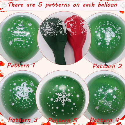 Merry Christmas Banner Balloons – Tree, Candy & Bell Balloons for Indoor/Outdoor