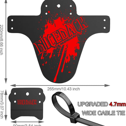 2PCS Mountain Bike Fenders, 20-29in MTB Mudguards, Adjustable Splash Guards