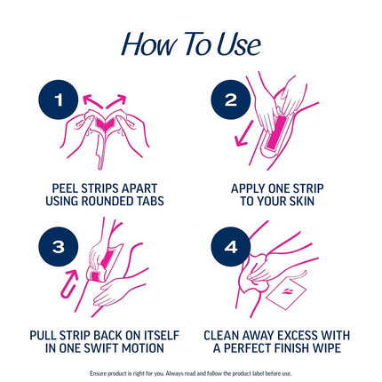 Sugar Wax Strips for Women – 40ct Body & Bikini Hair Removal with Shea Butter