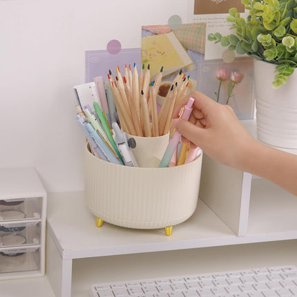 360° Rotating Pen Organizer Cup, 5 Slots Desk Storage for Office & School