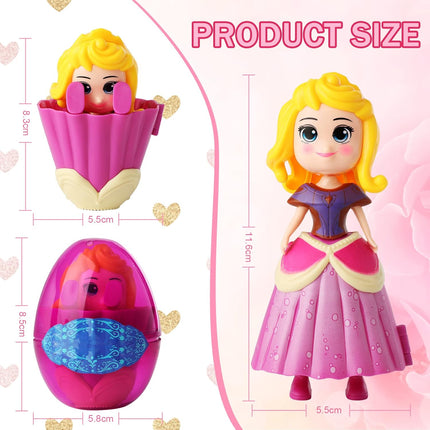 4 Pack Christmas Stocking Stuffers – Jumbo Princess Eggs with Deformation Toys