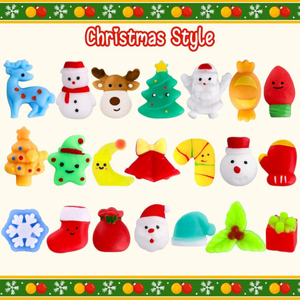 42 Pcs Christmas Mochi Squishies, Kids Fidget Toys & Stocking Stuffers