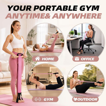 Pedal Resistance Bands with Handles Adjustable Full Body Workout Home Gym Travel