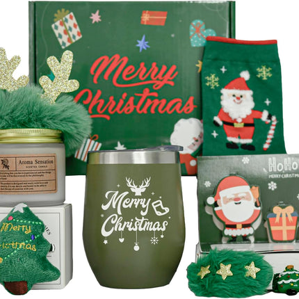 Merry Christmas Gift Box for Women – Relaxing Scented Bath Gifts for Friends & Holiday Cheer