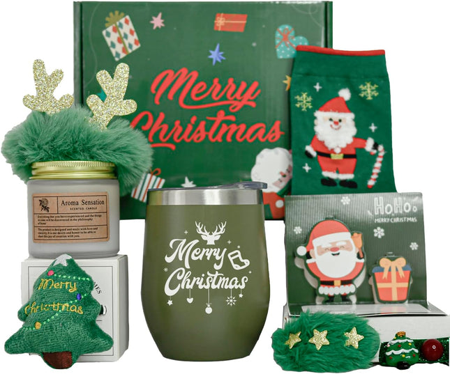 Merry Christmas Gift Box for Women – Relaxing Scented Bath Gifts for Friends & Holiday Cheer
