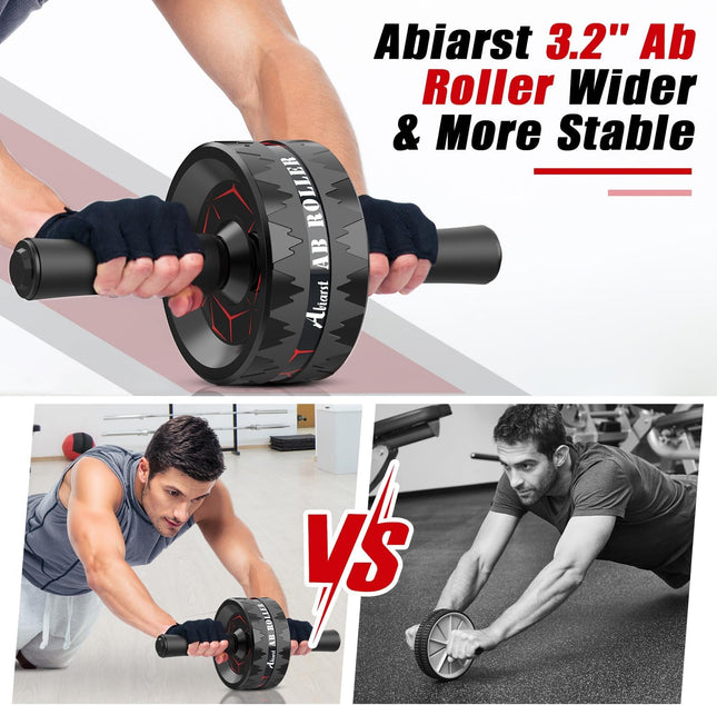 Ab Workout Equipment for Men & Women with Exercise Wheel and Knee Support