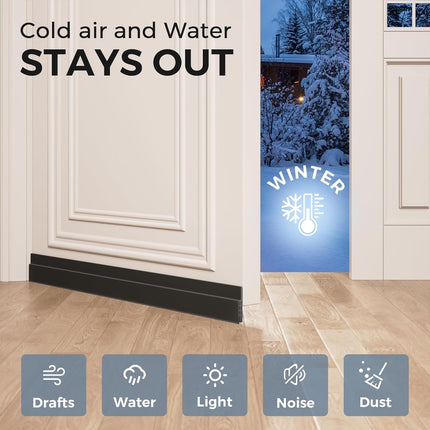 2 Pack Under Door Draft Stopper – Weather Stripping Seal for Noise & Dust Insulation