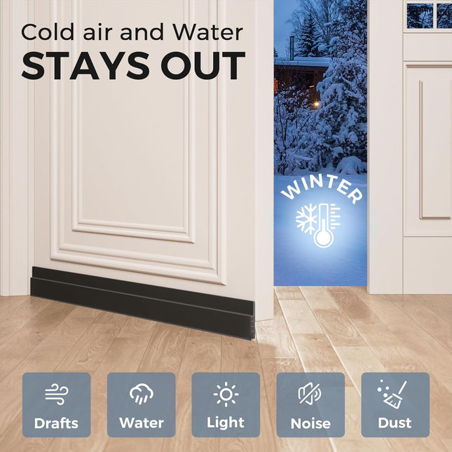 2 Pack Under Door Draft Stopper – Weather Stripping Seal for Noise & Dust Insulation