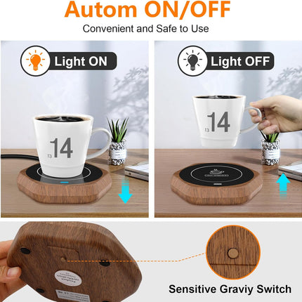 Smart Cup Warmer with Thermostat Coaster for Hot Beverages – Desk & Home