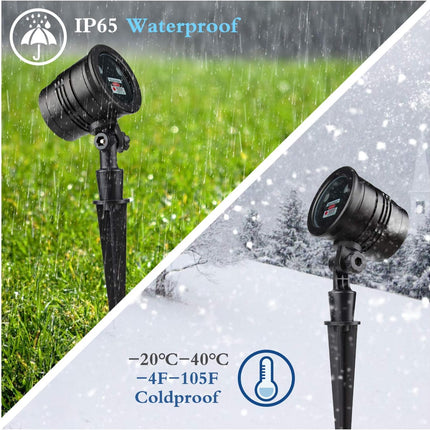 Christmas Laser Projector Lights, Red & Green Landscape Spotlight Decorative Patterns Garden & Wall