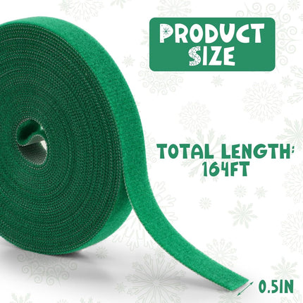 Christmas & Halloween Garland Ties – 164FT Green Twist Ties for Wreaths