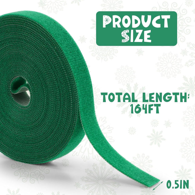 Christmas & Halloween Garland Ties – 164FT Green Twist Ties for Wreaths
