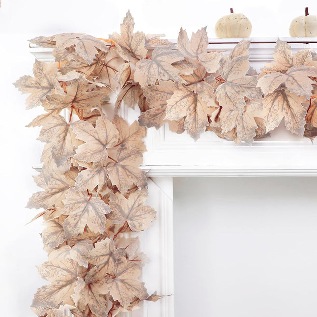 Fall Foliage Garland – 6FT Artificial Leaves for Thanksgiving Home & Event Decor
