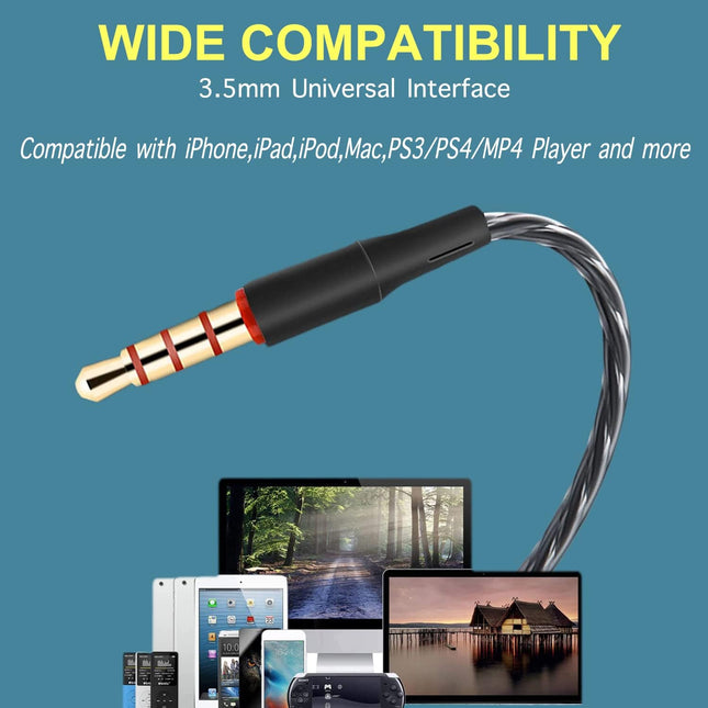 6-Pack Wired Earbuds with Microphone In-Ear Headphones Powerful Bass