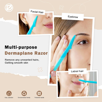 21 PCS Eyebrow Razor Set – Dermaplane Facial Hair Remover for Women & Men