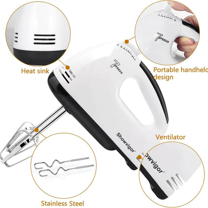 Electric Mixer for Baking – 7-Speed Handheld Mixer with 5 Accessories