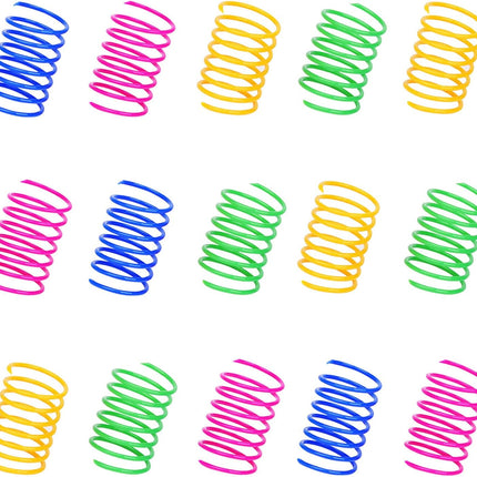100 Pack Colorful Spiral Spring Cat Toys for Kittens Interactive Play