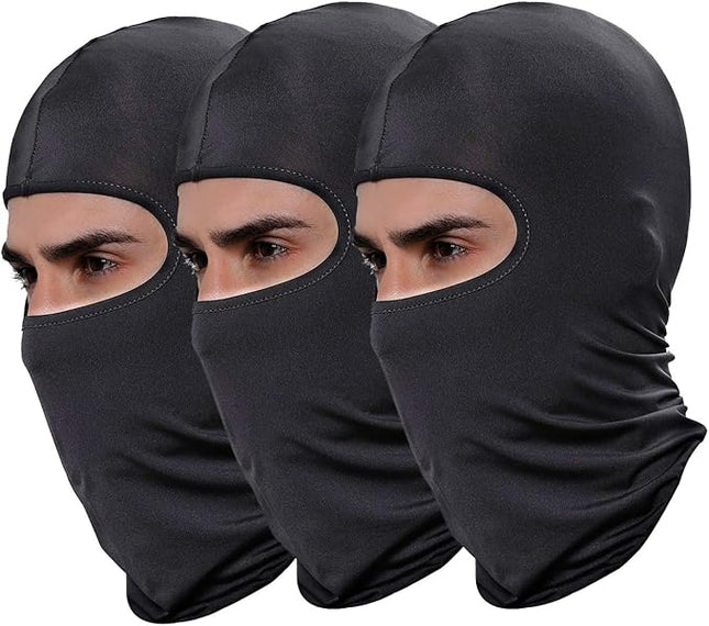 3-Piece Balaclava Set – Windproof Ski Mask for Motorcycle, Airsoft & Sports