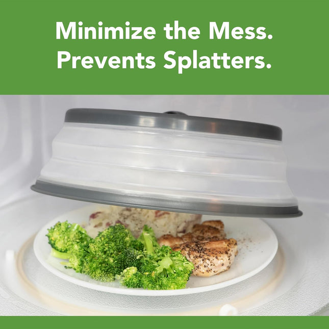 Microwave Splatter Cover Medium – Collapsible Vented Silicone, BPA-Free