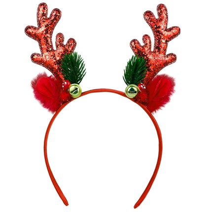 Christmas Deer Antler Headband | Sequined Party & Costume Accessory