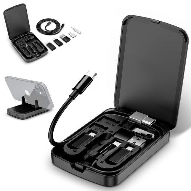Compact Multi-Functional Cable Card – USB-C, USB-A, Micro, Lightning, OTG