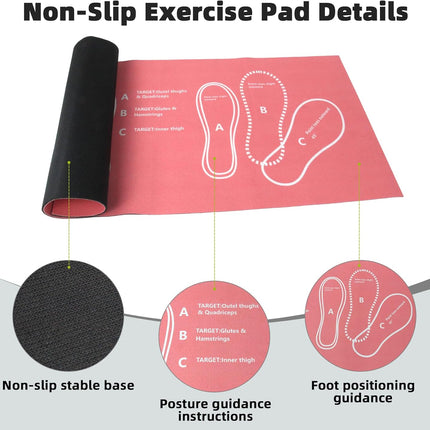 31" Squat Pad Non Slip Stabilizing Mat for Squats Lunges and Leg Workouts
