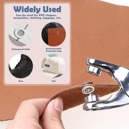 1203PCS Grommet Tool Kit – Eyelet Pliers, Fabric Grommets & Hole Punch