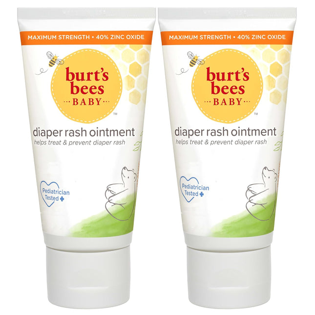 Baby Diaper Rash Ointment – Maximum Strength 40% Zinc Oxide, 2 Pack, 3oz