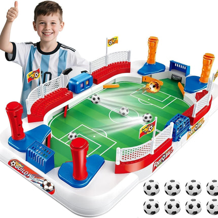 Mini Foosball Table Soccer Game for Kids & Adults with Dual Flipper Controls