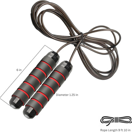 Adjustable Jump Rope for Workout with Foam Handles for Kids and Adults