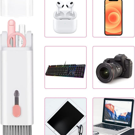 7PCS Computer Cleaning Kit with Brushes for Keyboard Screen & Devices
