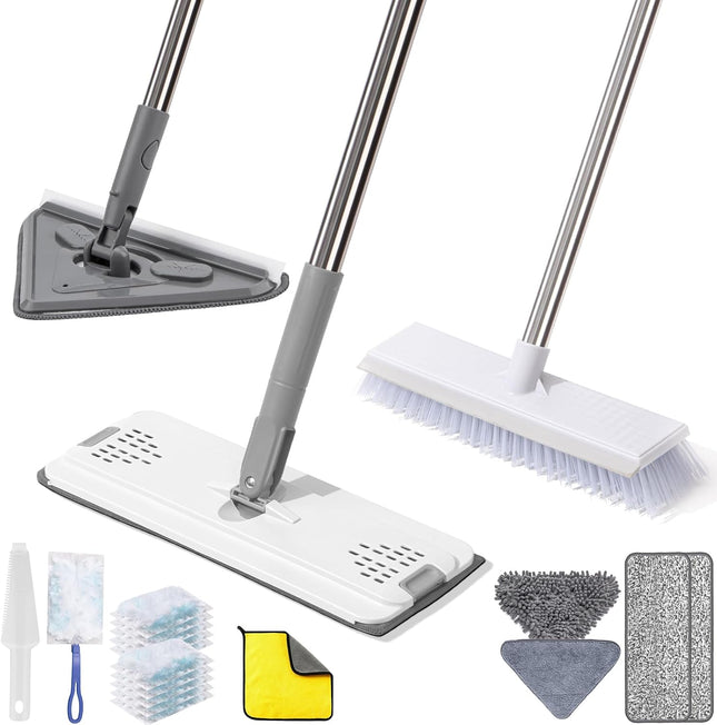 Multi-Surface Cleaning Mop with Long Handle for Floors, Walls & Ceilings