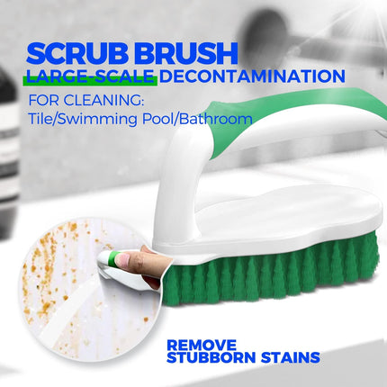 7-Pack Deep Cleaning Brush Set – Scrub Pads with Scraper Tip, Green