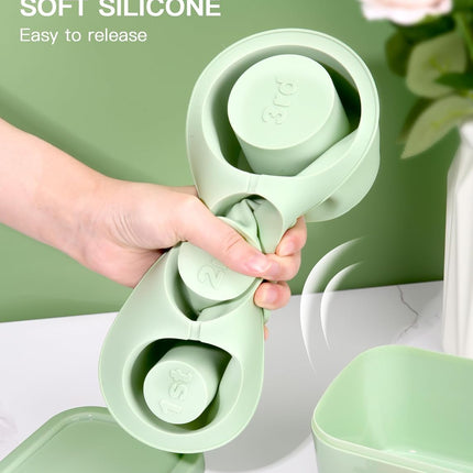 3 Pcs Silicone Ice Cube Tray for 30oz-40oz Tumblers – BPA-Free with Lid & Bin