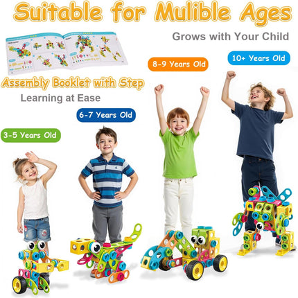 199PCS STEM Building Blocks Toy, Educational Construction Set for Kids 3–8+