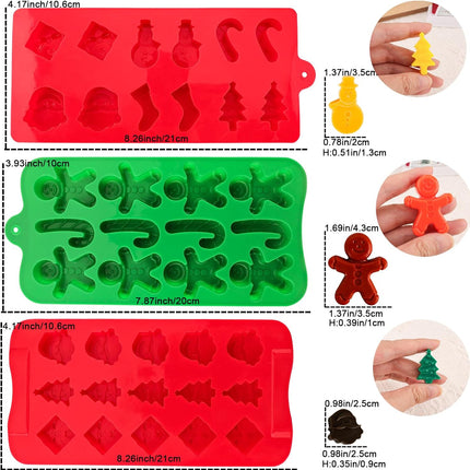 Christmas Silicone Molds – Tree, Santa, Candy & Chocolate Baking Molds