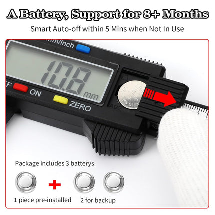 6 Inch Digital Caliper with LCD Screen Inch Metric Conversion Measuring Tool