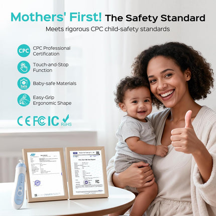 Rechargeable Baby Nail File – Electric Trimmer with 5 Speeds & 6 Heads