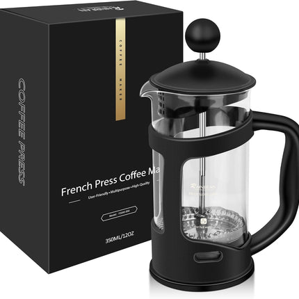 Mini French Press Coffee Maker 12oz 350ml with Stainless Steel Filter Small