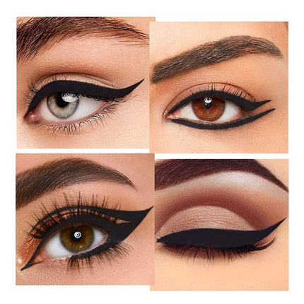 2PCS Gel Eyeliner Pencils, Waterproof Cream Eye Liner, Natural Black Smoky Eye Makeup