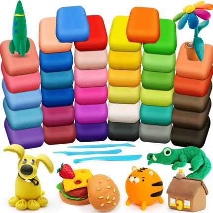 Magic Clay – 36 Colors Air Dry Modeling Clay with Tools for Kids 3+