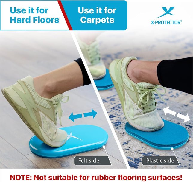 2 Pack Exercise Sliders Double Sided Gliding Discs for Hard Carpet Floors