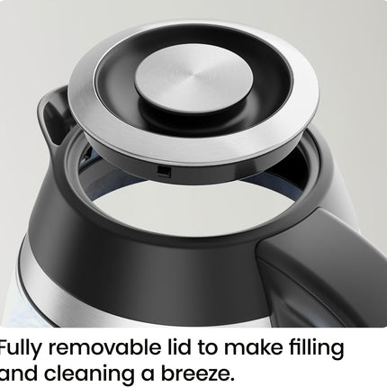 1.8L BPA Free Electric Kettle with Boil-Dry Protection and Glass Body