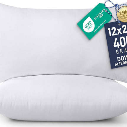 12x20 Decorative Pillow Inserts, Set of 2 – Soft & Fluffy for Couch & Bed