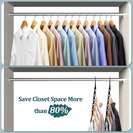 6-Pack Space-Saving Hangers – Closet Organization for Clothes & More